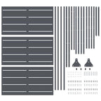 Schermo Privacy Antracite 100 x 50 x 180 cm Acciaio
