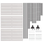Schermo per Privacy Grigio 100 x 50 x 180 cm Acciaio