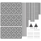 Schermo Privacy Nero Acciaio 100 x 50 x 180 cm