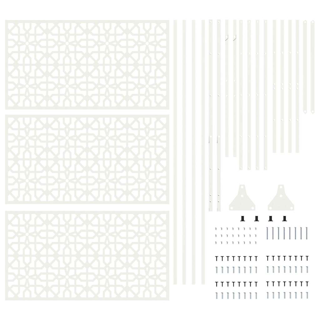 Schermo Privacy Bianco 100 x 50 x 180 cm Acciaio