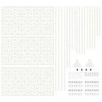 Schermo Privacy Bianco 100 x 50 x 180 cm Acciaio
