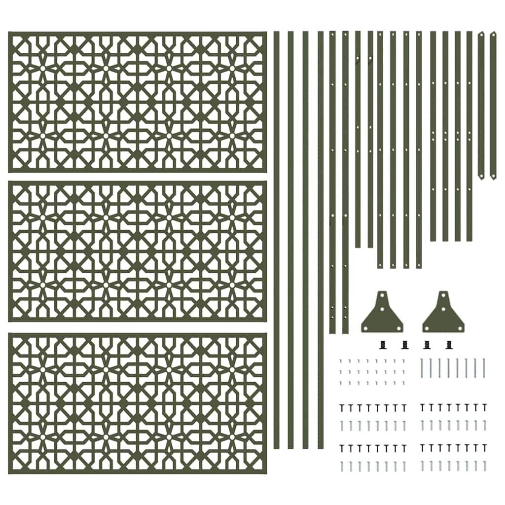 Schermo Privacy Oliva 100 x 50 x 180 cm Acciaio