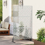 Schermo Privacy Grigio 100 x 50 x 180 cm Acciaio