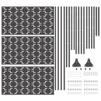 Schermo Privacy Nero 100 x 50 x 180 cm Acciaio