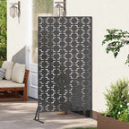 Schermo Privacy Nero 100 x 50 x 180 cm Acciaio