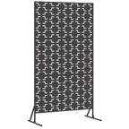 Schermo Privacy Nero 100 x 50 x 180 cm Acciaio