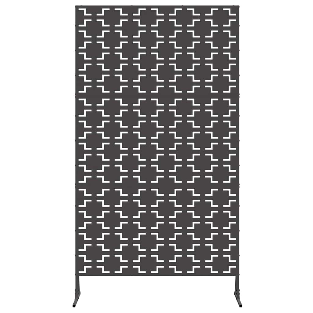 Schermo Privacy Nero 100 x 50 x 180 cm Acciaio