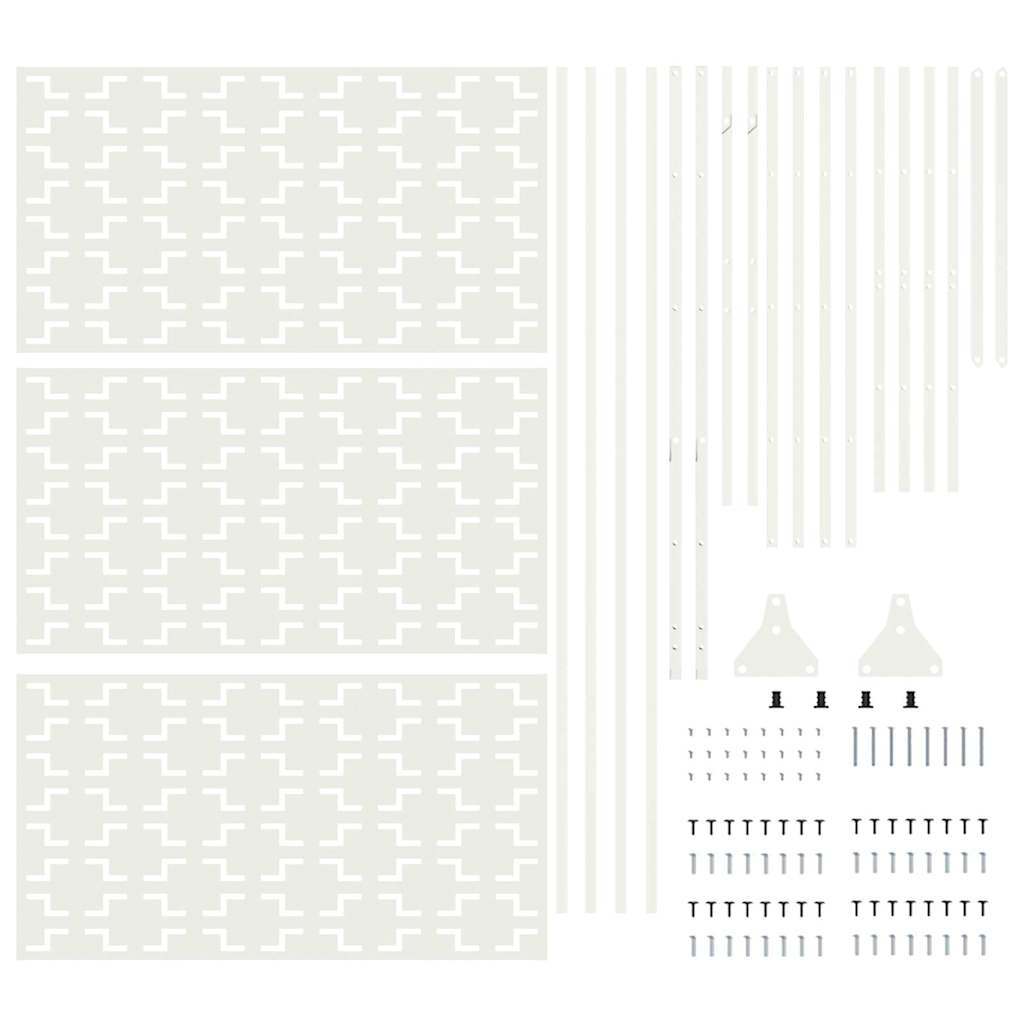 Schermo Privacy Bianco 100 x 50 x 180 cm Acciaio