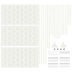 Schermo Privacy Bianco 100 x 50 x 180 cm Acciaio