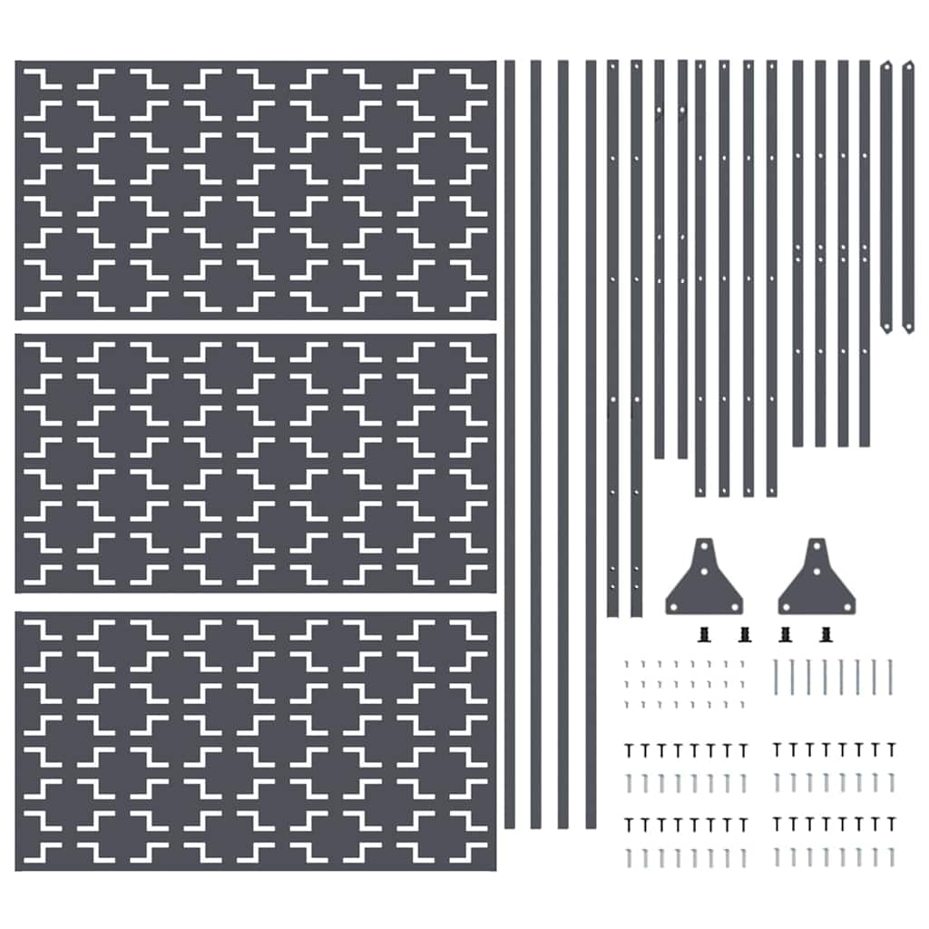 Schermo Privacy Antracite 100 x 50 x 180 cm Acciaio