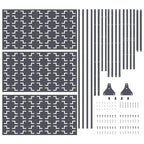 Schermo Privacy Antracite 100 x 50 x 180 cm Acciaio