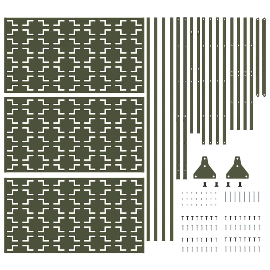 Schermo Privacy in Acciaio Oliva 100x50x180 cm
