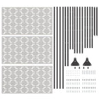 Schermo Privacy Grigio 100 x 50 x 180 cm Acciaio