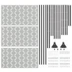 Schermo Privacy in Acciaio Grigio 100 x 50 x 180 cm