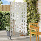 Schermo Privacy in Acciaio Grigio 100 x 50 x 180 cm
