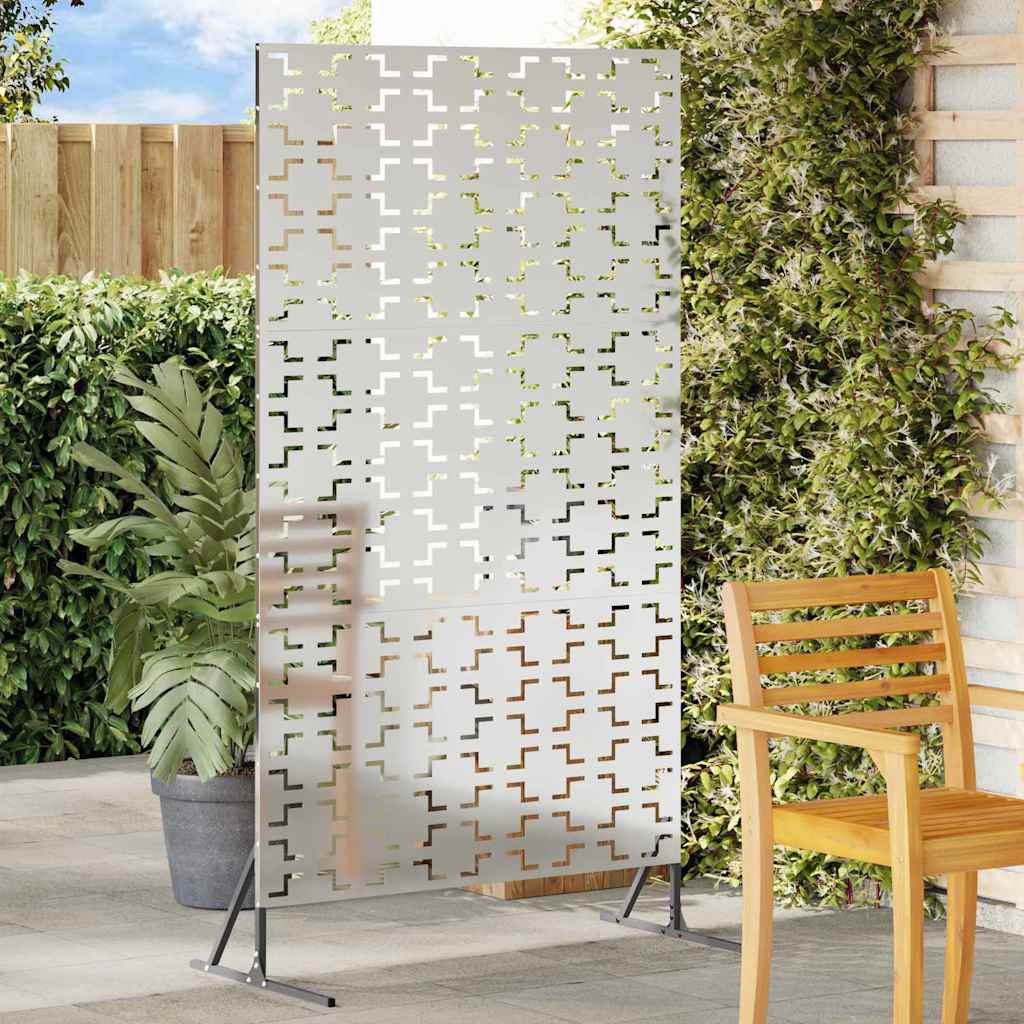 Schermo Privacy in Acciaio Grigio 100 x 50 x 180 cm