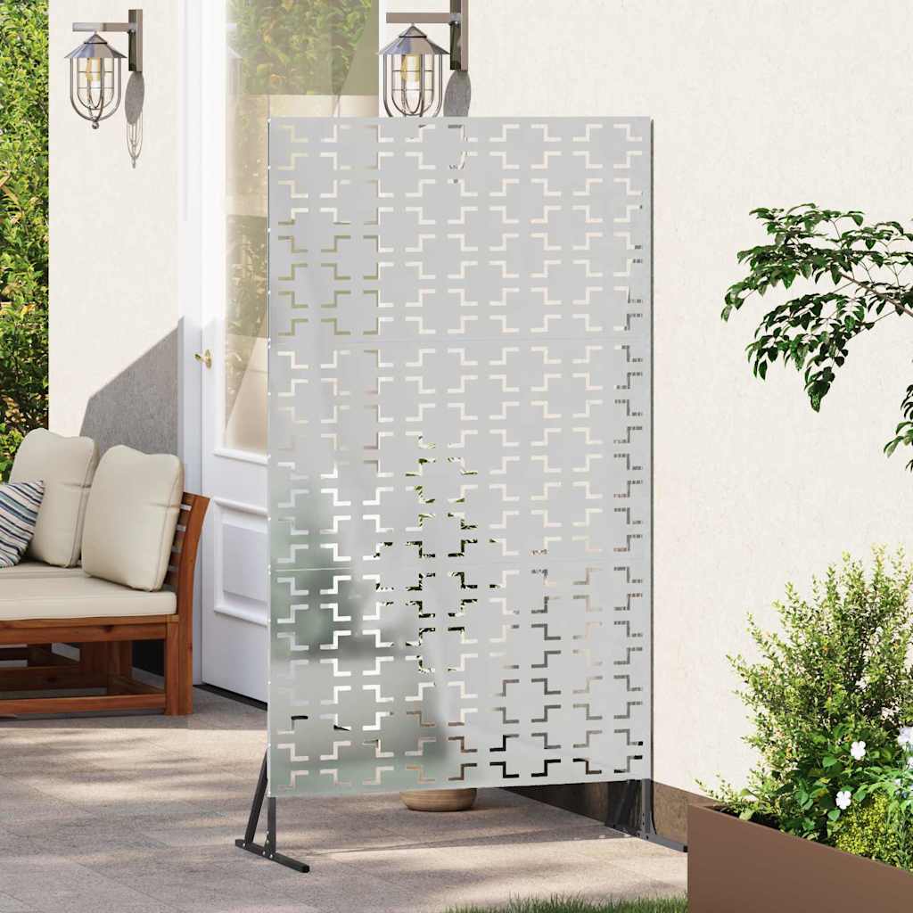 Schermo Privacy in Acciaio Grigio 100 x 50 x 180 cm
