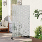 Schermo Privacy in Acciaio Grigio 100 x 50 x 180 cm