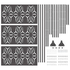 Schermo Privacy Nero 100 x 50 x 180 cm Acciaio