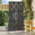 Schermo Privacy Nero 100 x 50 x 180 cm Acciaio