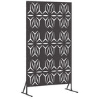 Schermo Privacy Nero 100 x 50 x 180 cm Acciaio