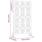 Schermo Privacy Nero 100 x 50 x 180 cm Acciaio