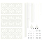 Schermo Privacy Bianco 100 x 50 x 180 cm Acciaio