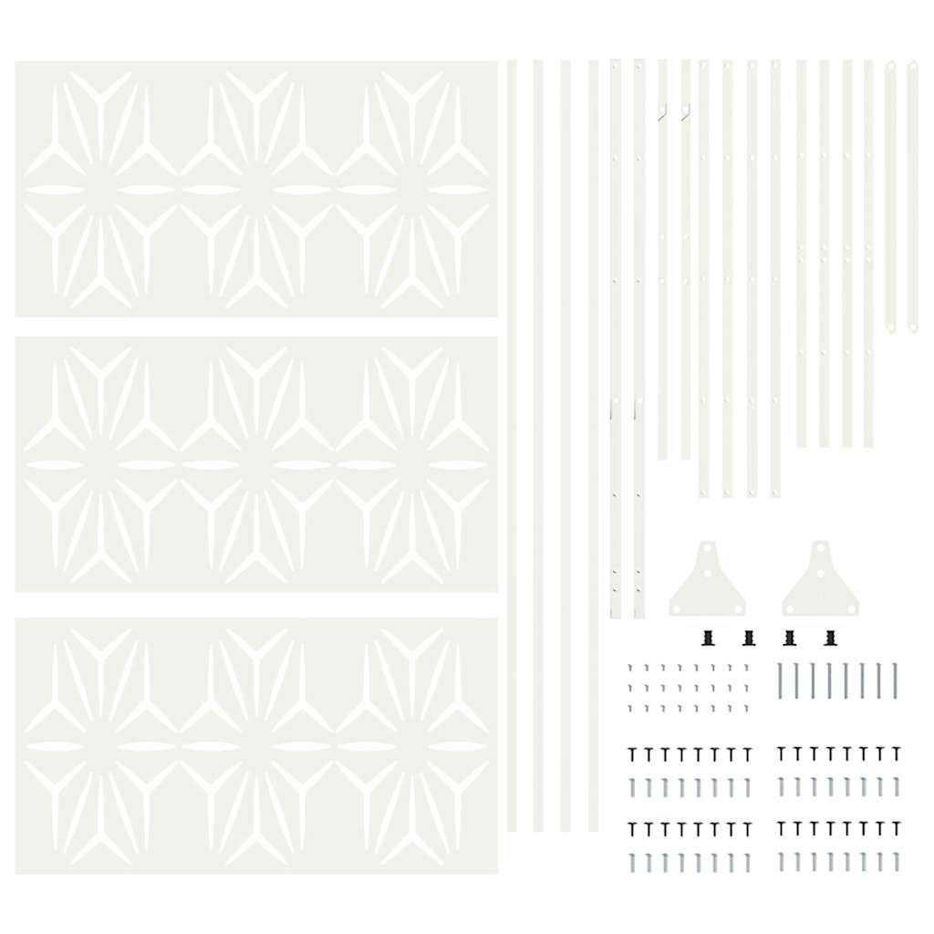 Schermo Privacy Bianco 100 x 50 x 180 cm Acciaio