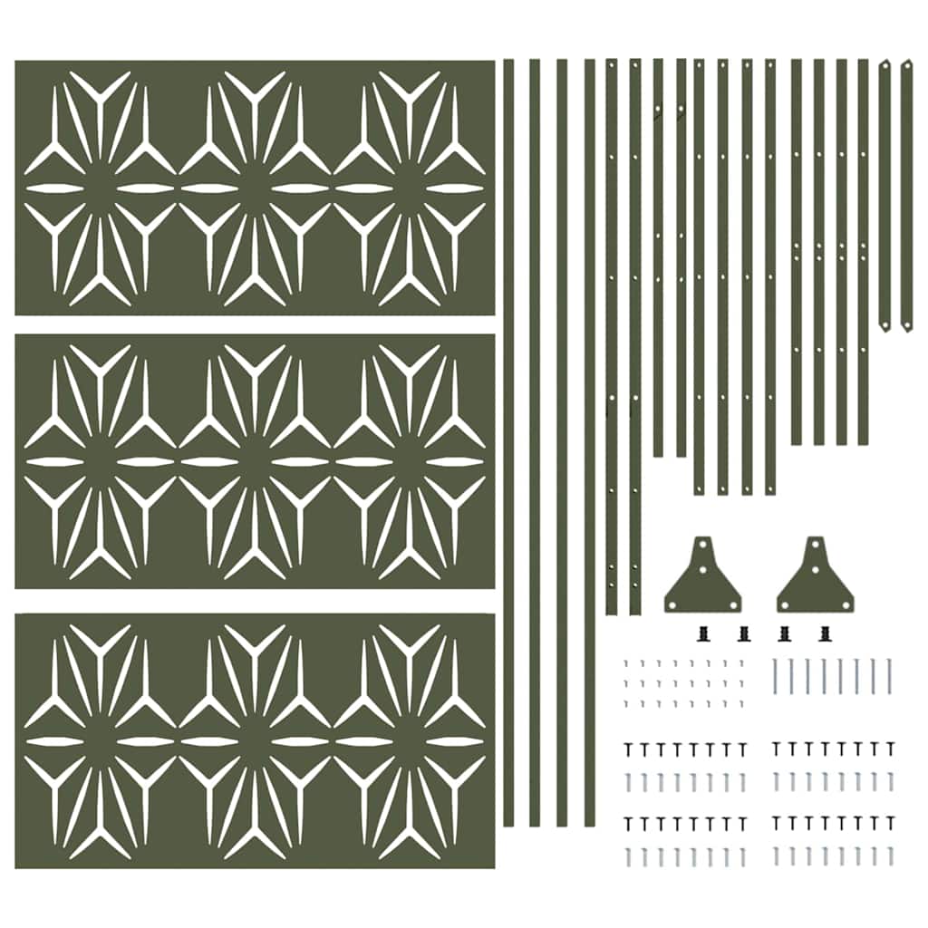 Schermo Privacy Oliva 100 x 50 x 180 cm Acciaio