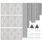 Schermo Privacy in Acciaio Grigio 100 x 50 x 180 cm