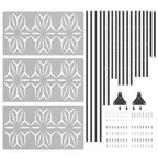 Schermo Privacy Grigio 100 x 50 x 180 cm Acciaio