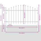 Recinzione da Giardino Woerden Grigio 170 x 140 cm