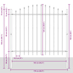 Recinzione per Giardino Woerden Grigio 170 x 165 cm