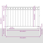 Elemento Recinzione ASSEN Grigio 170 x 150 cm Acciaio