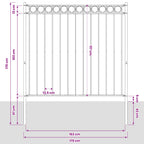 Elemento Recinzione ASSEN Grigio 170 x 170 cm Acciaio