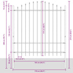 Recinzione da Giardino Woerden Bianco 170 x 215 cm