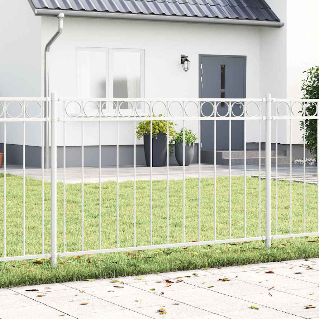 Elemento Recinzione ASSEN Bianco 170 x 130 cm Acciaio