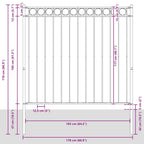 Elemento Recinzione ASSEN Bianco 170 x 170 cm Acciaio