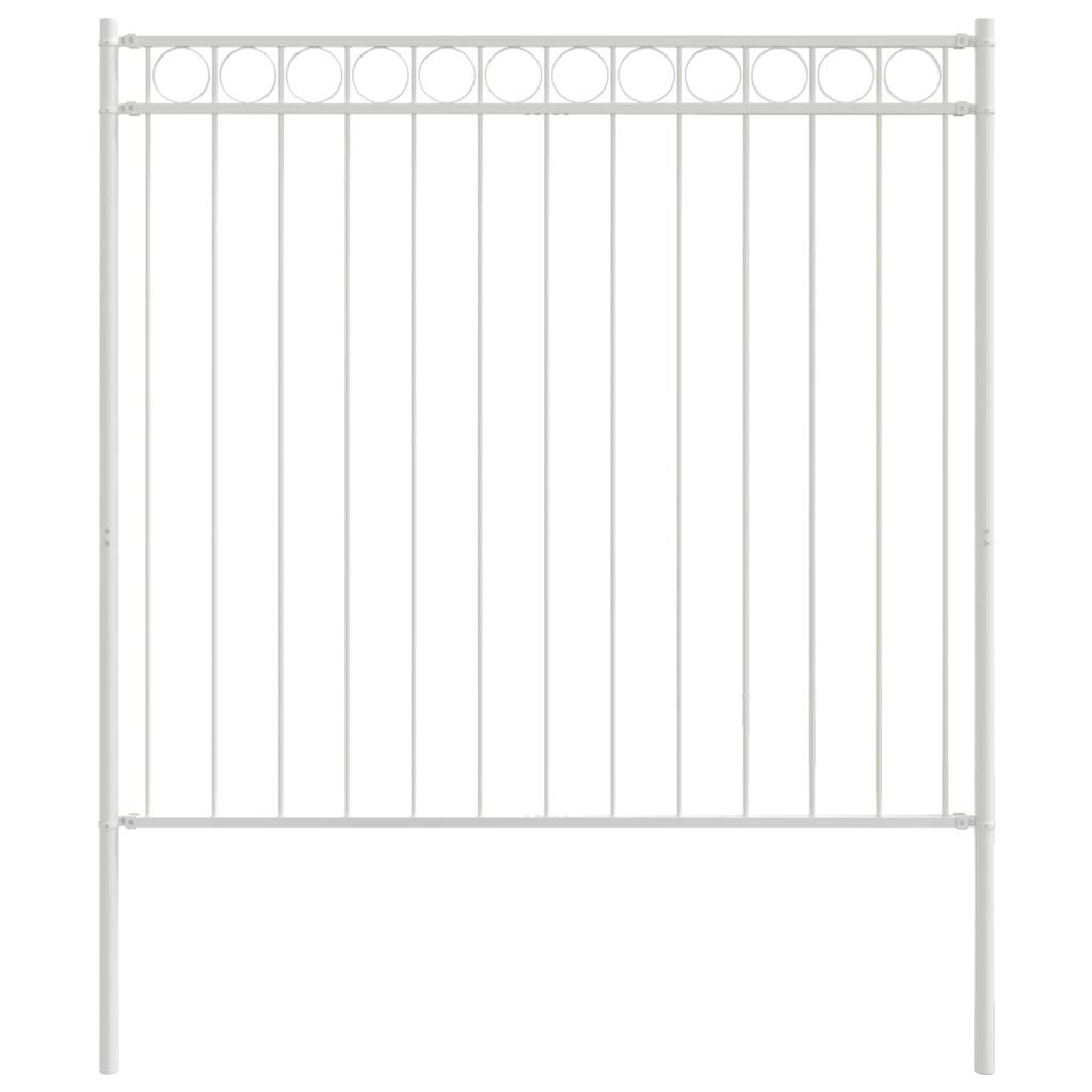 Elemento Recinzione ASSEN Bianco 170 x 200 cm Acciaio