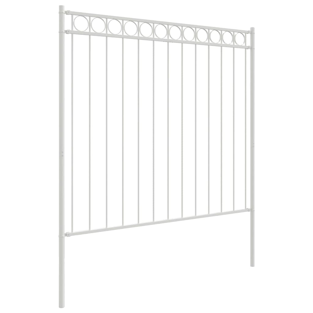 Elemento Recinzione ASSEN Bianco 170 x 200 cm Acciaio