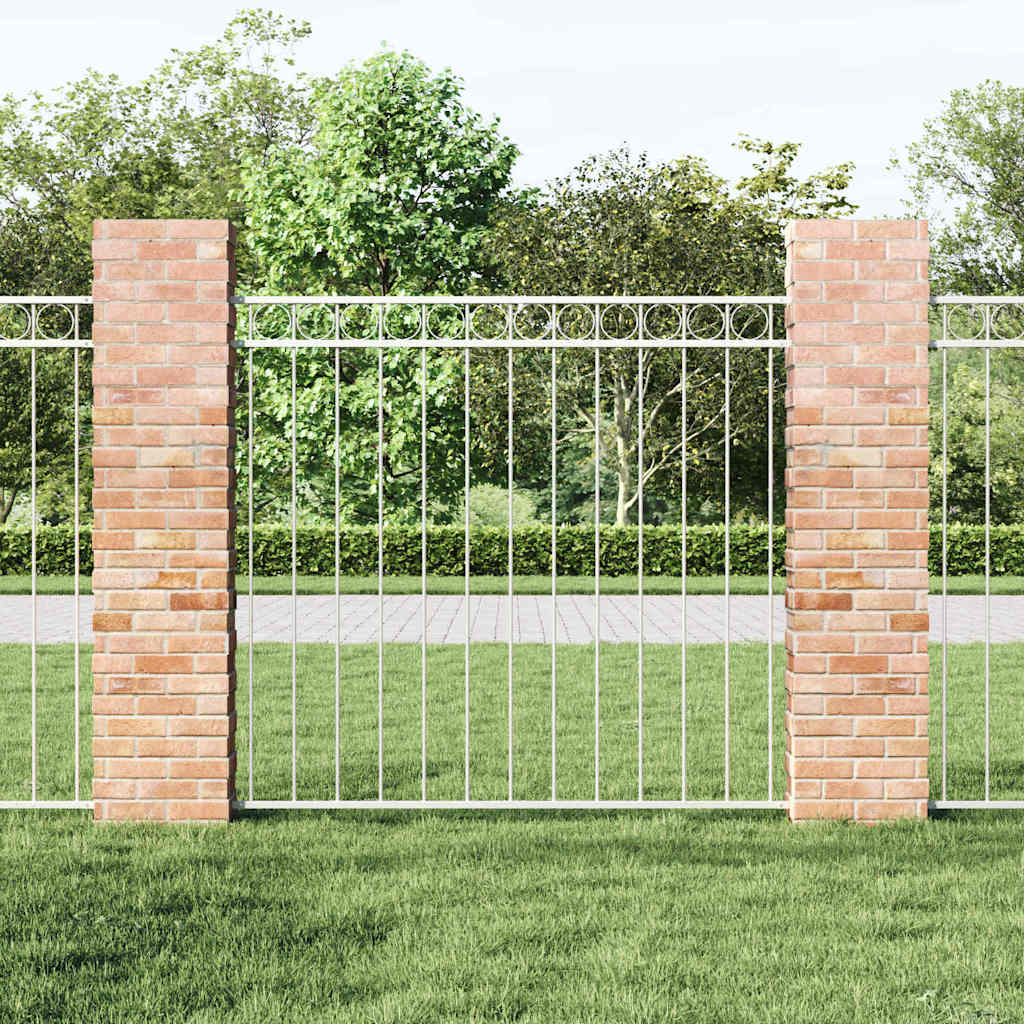 Elemento Recinzione ASSEN Bianco 170 x 120 cm Acciaio