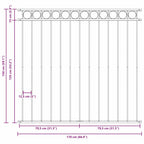 Elemento Recinzione Assen Bianco 170 x 150 cm Acciaio