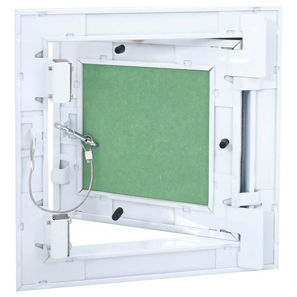 Pannello di Accesso Verde e Argento 20 x 20 cm in Alluminio e Cartongesso