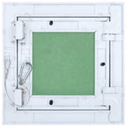 Pannello di Accesso Verde e Argento 20 x 20 cm in Alluminio e Cartongesso