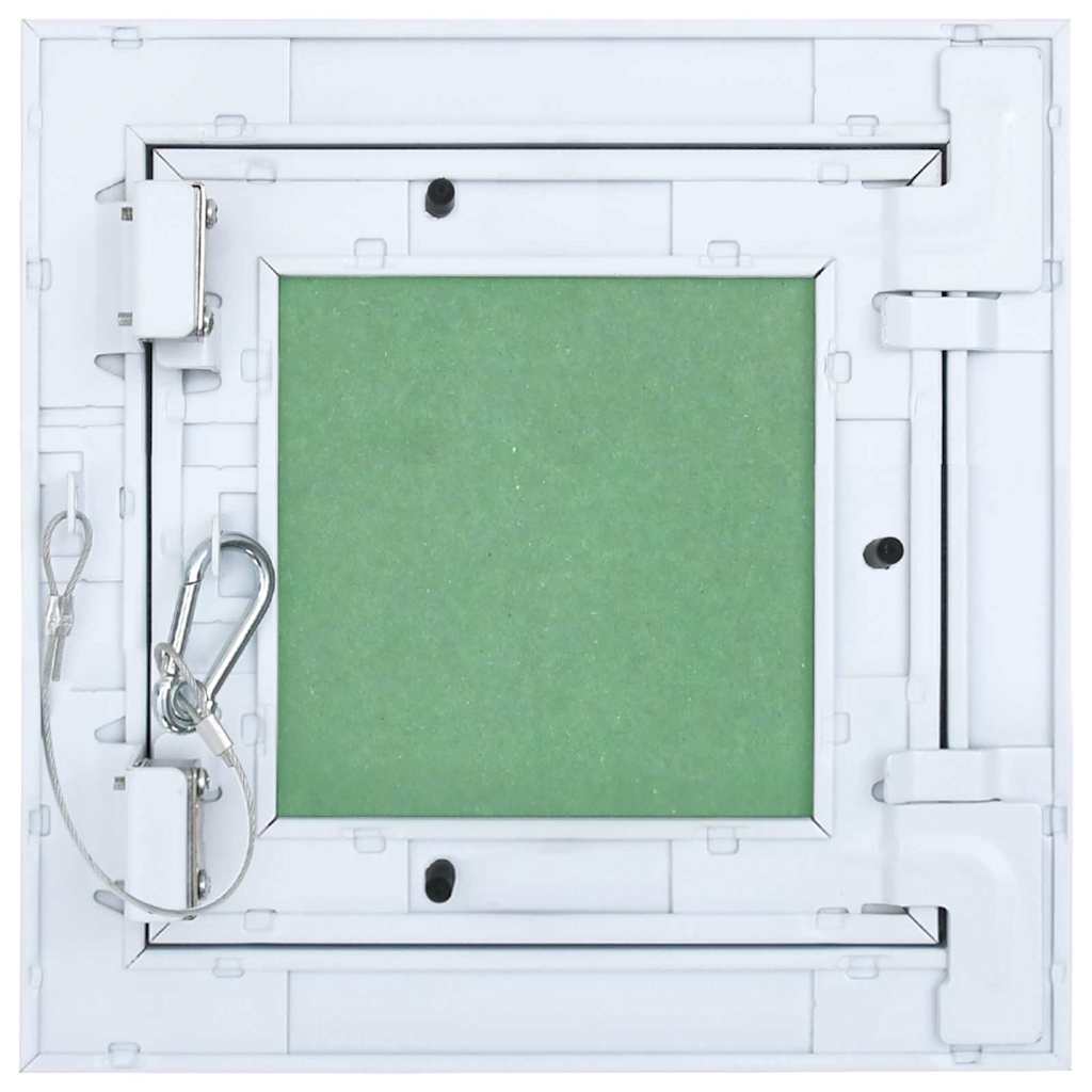 Pannello di Accesso Verde e Argento 20 x 20 cm in Alluminio e Cartongesso