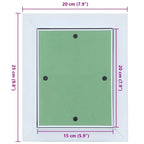 Pannello di Accesso Verde e Argento 20 x 25 cm
