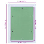 Pannello di Accesso Verde e Argento 25 x 35 cm