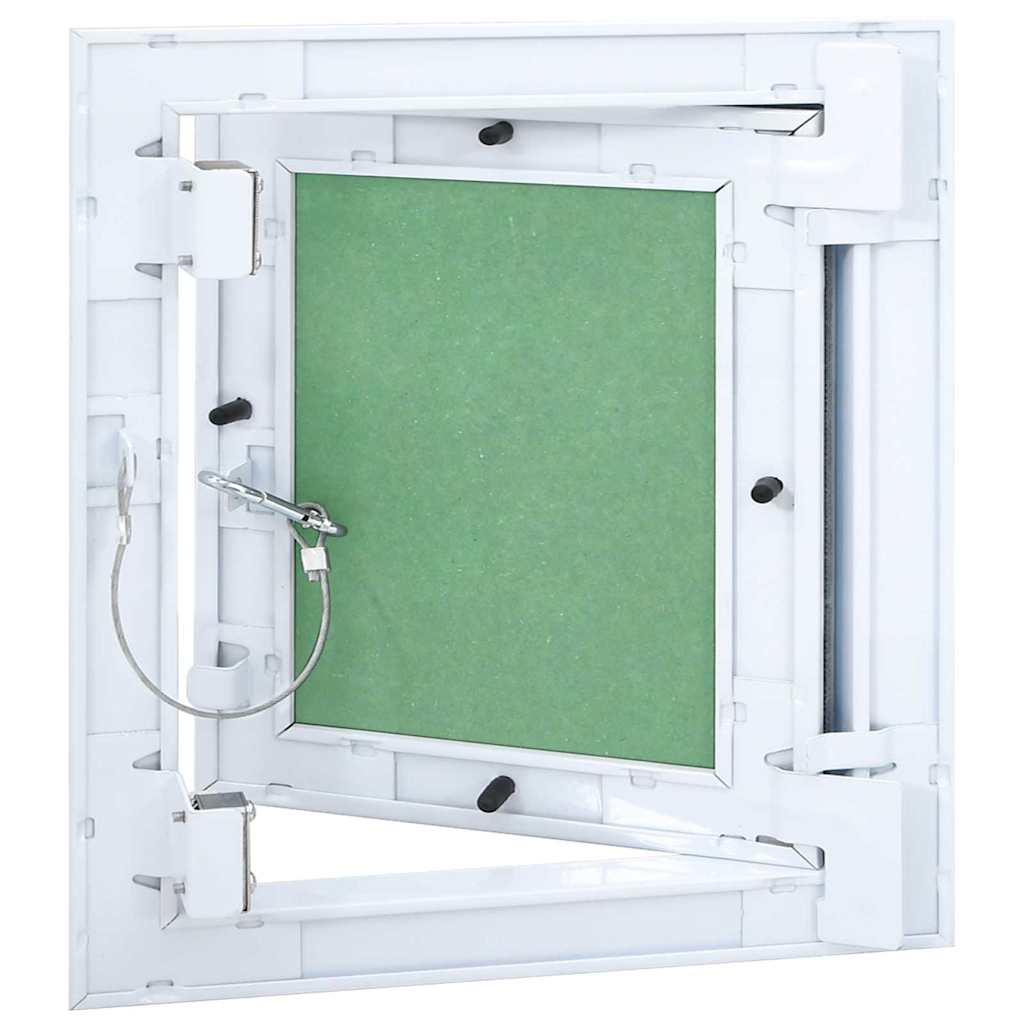 Pannello di Accesso Verde e Argento 30 x 30 cm in Alluminio e Cartongesso