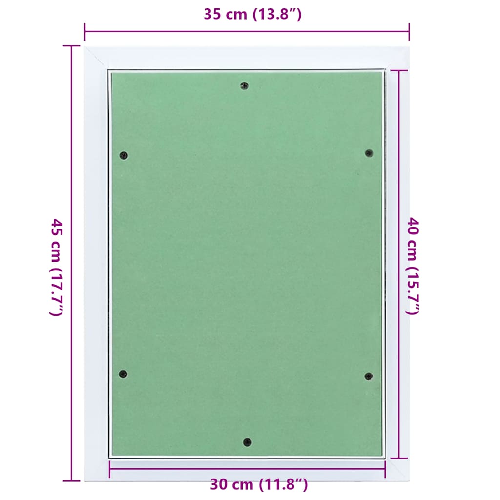 Pannello di Accesso Verde e Argento 35 x 45 cm