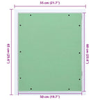 Pannello di Accesso Verde e Argento 55 x 65 cm